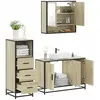 Image de vidaXL Ensemble de meubles de salle de bain 3 pcs chêne sonoma