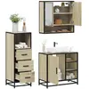 Image de vidaXL Ensemble de meubles de salle de bain 3 pcs chêne sonoma