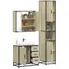 Image de vidaXL Ensemble de meubles de salle de bain 3 pcs chêne sonoma
