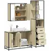 Image de vidaXL Ensemble de meubles de salle de bain 3 pcs chêne sonoma