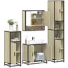 Image de vidaXL Ensemble de meubles de salle de bain 4 pcs chêne sonoma