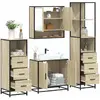 Image de vidaXL Ensemble de meubles de salle de bain 4 pcs chêne sonoma