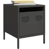 Image de vidaXL Tables de Chevet 2 pcs Noir Acier