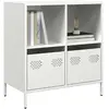 Image de vidaXL Buffet Blanc 68x39x73,5 cm