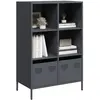 Image de Vidaxl Buffet Haut Anthracite 68x39x103,5 cm