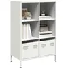 Image de VidaXL Buffet haut blanc acier
