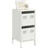 Image de vidaXL Buffet blanc acier laminé froid