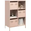 Image de vidaXL Buffet Haut Rose 68x39x103,5 cm Acier