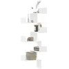 Image de vidaXL Étagère d'angle murale blanc 45x45x147 cm bois d'ingénierie