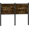 Image de vidaXL Tête de lit de remplacement chêne fumé 120 cm bois d'ingénierie et acier