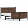 Image de vidaXL Cadre de lit en métal sans matelas chêne marron 120x190 cm