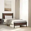 Image de vidaXL Cadre de lit en métal sans matelas chêne marron 80x200 cm