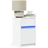 Image de vidaXL Armoire de chevet avec LED - Blanc