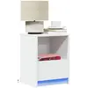 Image de vidaXL Armoire de chevet LED - Blanc