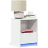Image de VIDAXL Armoires de chevet et LED - Blanc