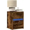 Image de vidaXL Armoire de chevet - Chêne Fumé