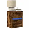 Image de VidaXL Armoires de chevet LED - Chêne fumé