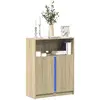 Image de vidaXL Buffet LED chêne sonoma