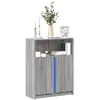 Image de vidaXL Buffet LED sonoma gris - 77x34x100 cm