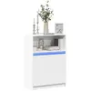Image de vidaXL Buffets - Blanc avec LED
