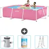 Image de INTEX Piscine rectangulaire Frame Pool - Accessoires CB84 Rose