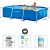 Image de Piscine à cadre rectangulaire - Comprend des accessoires CB73