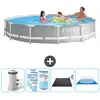 Image de Intex Piscine Ronde Prism Frame - 366 x 76 cm - Grise