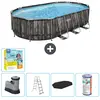 Image de Bestway Piscine Oval Power Steel - 610 x 366 x 122 cm - Grise