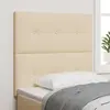 Image de vidaXL Tête de lit LED avec bandes LED Crème 100 cm tissu