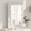 Image de vidaXL Miroir de vanité Blanc 70 x 50 x 18 cm Verre et bois composite