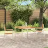 Image de vidaXL Chaise de jardin 2 pcs Bois de teck massif et acier inoxydable