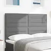 Image de vidaXL Tête de lit Gris clair 160 cm Tissu en velours côtelé