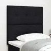 Image de vidaXL Tête de lit réglable en hauteur Noir 80 cm tissu
