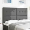 Image de vidaXL Tête de lit réglable en hauteur Gris foncé 160 cm tissu