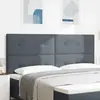 Image de vidaXL Tête de lit Gris foncé 200 cm Velours