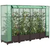 Image de vidaXL Jardinière surélevée avec housse - Marron