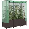 Image de vidaXL Jardinière 120x40x138 cm - Aspect rotin