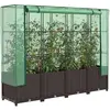 Image de vidaXL Jardinière Surélevée avec Housse - Rotin 160x40x138 cm