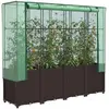 Image de VIDAXL Jardinière surélevée rotin 160x40x153 cm