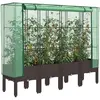 Image de vidaXL Jardinière avec housse - Rotin 160x40x140 cm