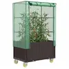 Image de vidaXL Jardinière surélevée - Marron aspect rotin