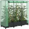 Image de vidaXL Jardinière Surélevée Rotin 120x40x123 cm - Noir