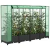 Image de vidaXL Jardinière surélevée - Noir aspect rotin