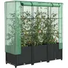 Image de vidaXL Jardinière surélevée - Aspect rotin