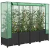Image de vidaXL Jardinière surélevée Rotin 160 cm Noir