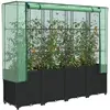 Image de vidaXL Jardinière Surélevée Rotin 160x40x153