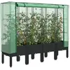 Image de vidaXL Jardinière surélevée Rotin 160 cm Noir