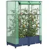 Image de vidaXL Jardinière surélevée avec housse - Rotin aspect