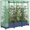 Image de vidaXL Jardinière surélevée - Bleu gris aspect rotin
