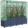 Image de VIDAXL Jardinière surélevée avec housse - Aspect rotin